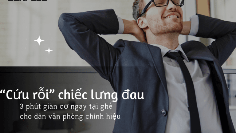 “Cứu rỗi” chiếc lưng đau: 3 phút giãn cơ ngay tại ghế cho dân văn phòng chính hiệu